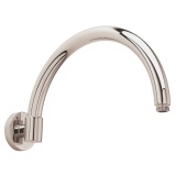 BC Designs Victrion Brushed Nickel Arched Wall Mounted Shower Arm Cut Out